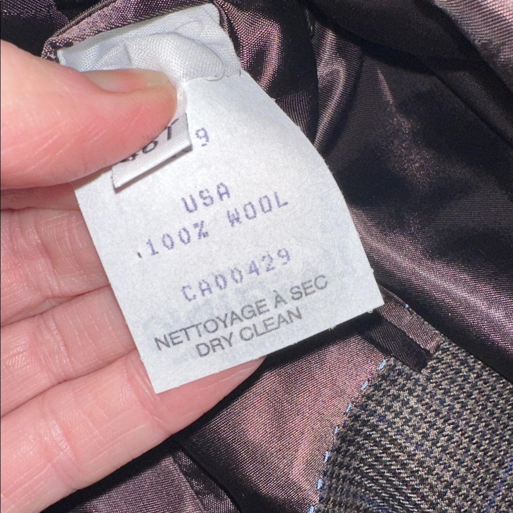 Peter Millar Brown and Blue Pin Stripe Blazer 100% wool 46T Excellent Condition - Picture 9 of 9